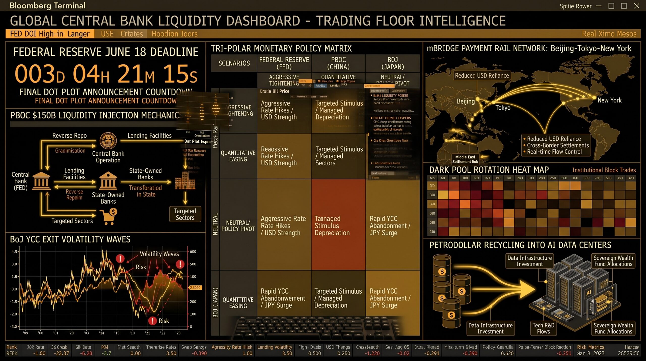 Central Bank Tri-Polar Liquidity Shock