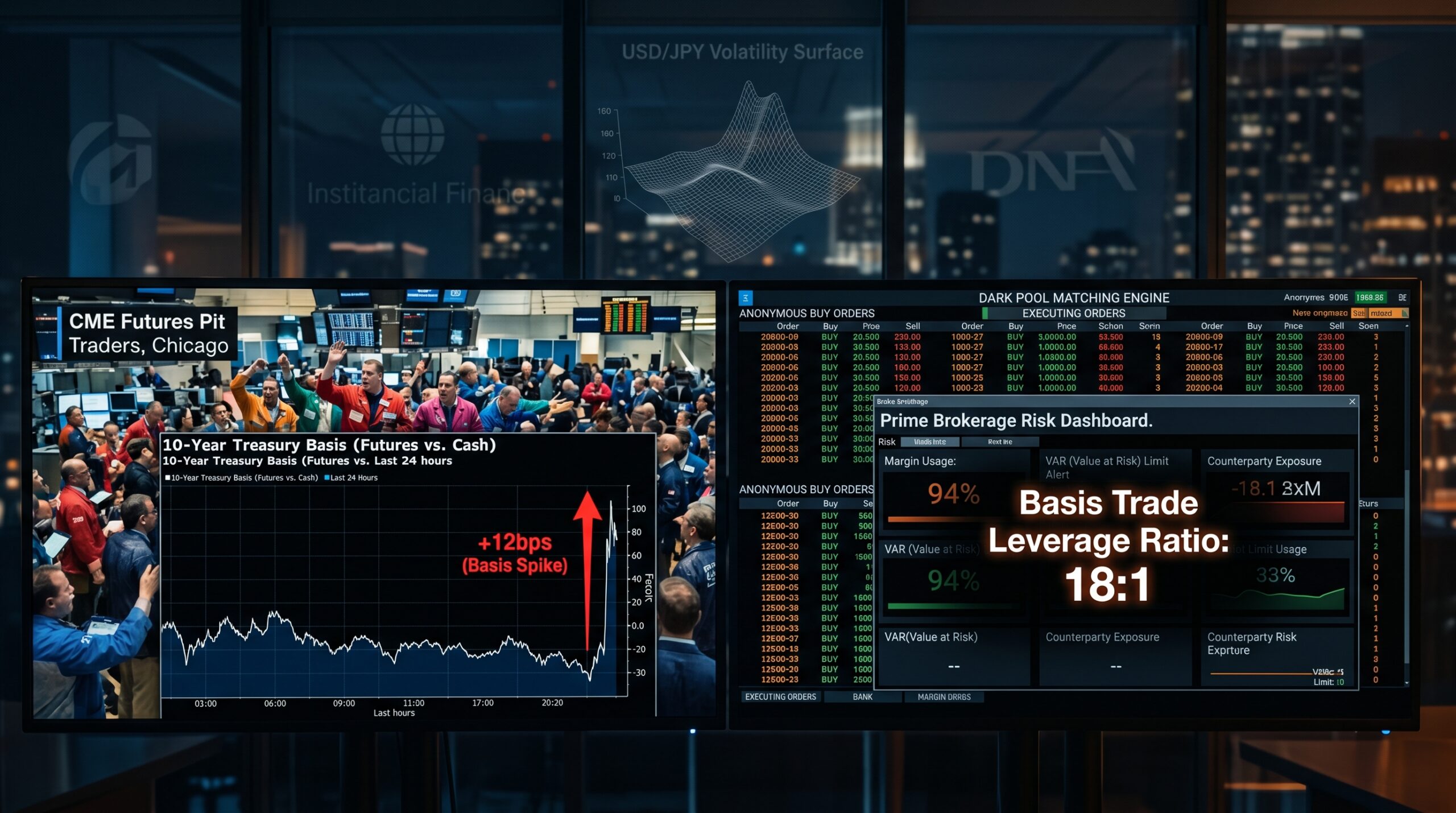 basis trade re-leveraging 10-year Treasury basis spike